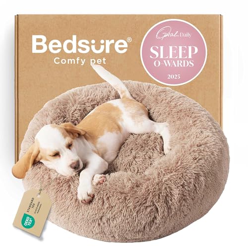 Bedsure plush donut dog bed for an orthopedic versus calming-style bed comparison