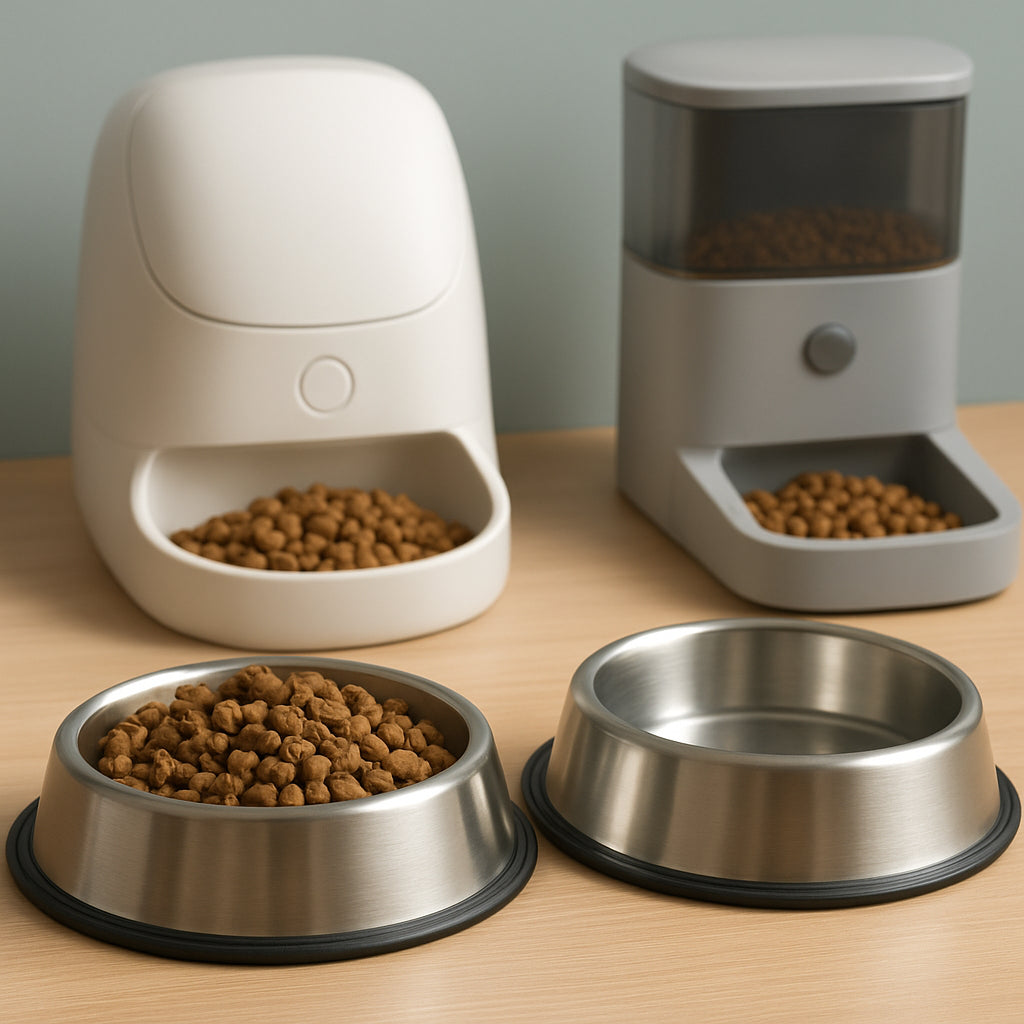 Featured image for Dog Feeder Bowls vs. Automatic Pet Feeders