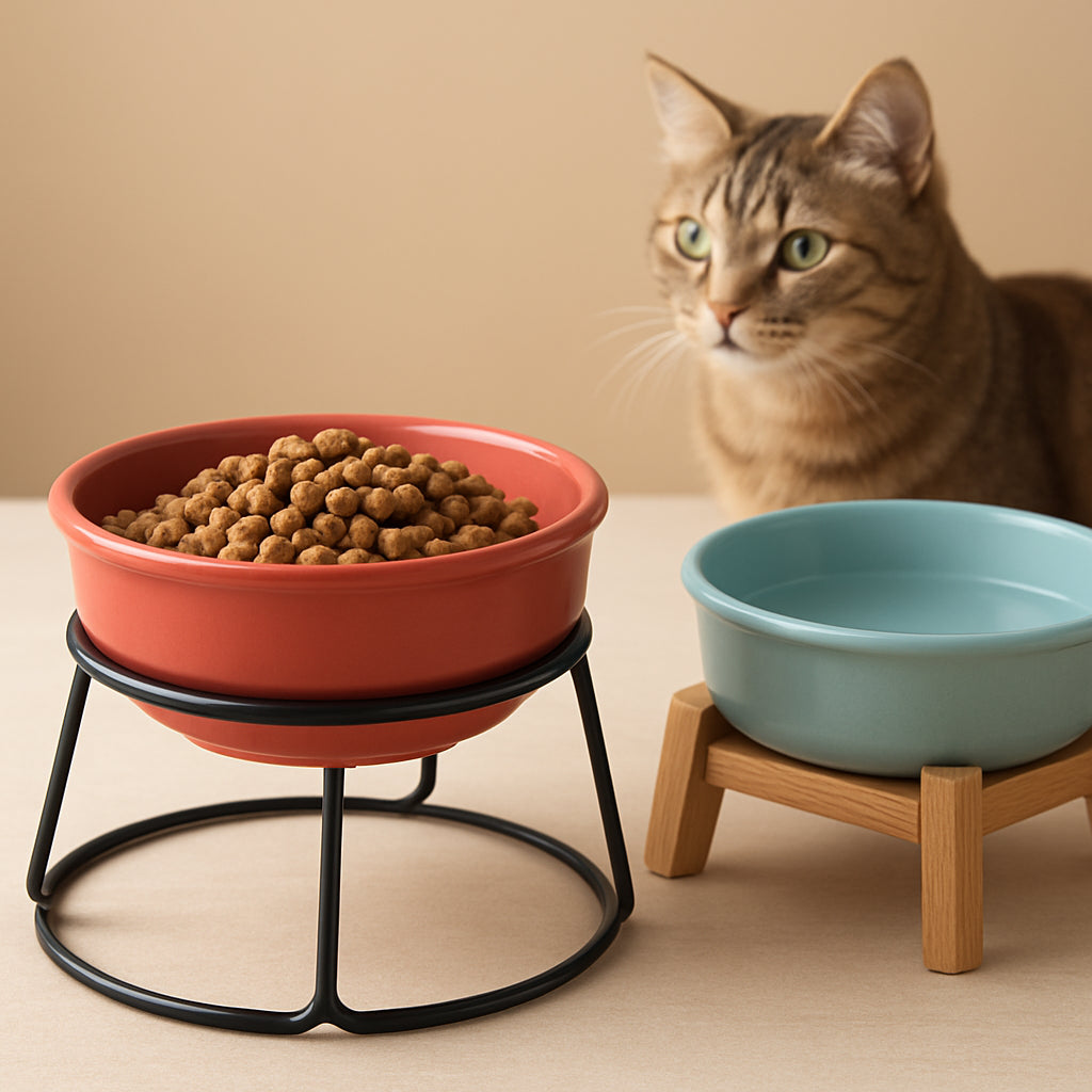 Featured image for Cat Feeders Bowls vs Raised Pet Bowls Compared