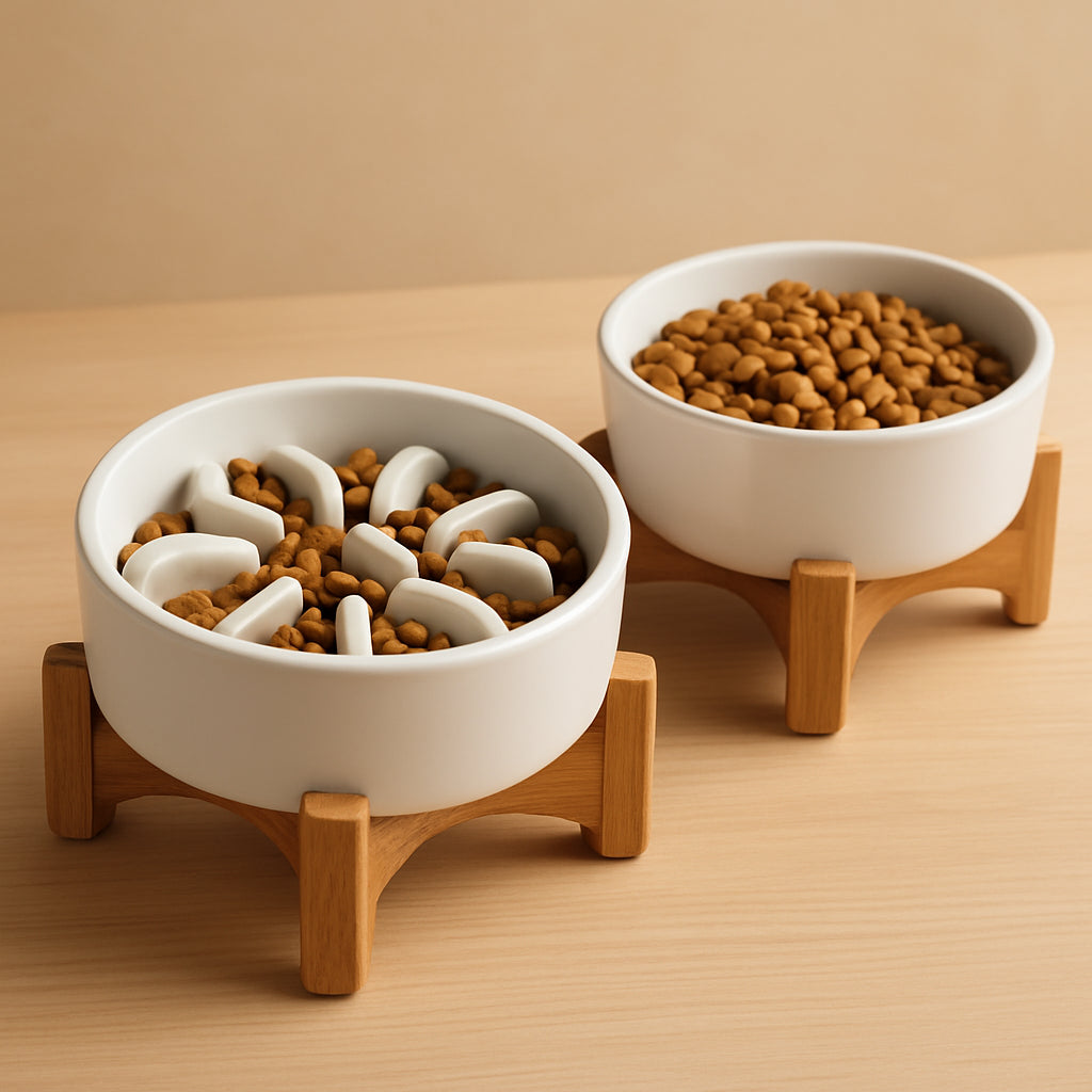 Featured image for Slow Feeders vs. Raised Pet Bowls: Which Is Better?