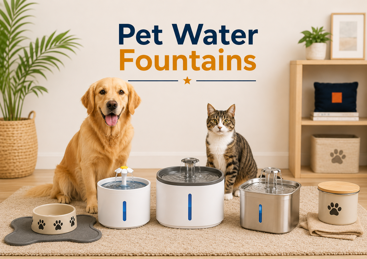 Dog water fountain versus gravity water dispenser comparison for filtration, capacity and daily hydration