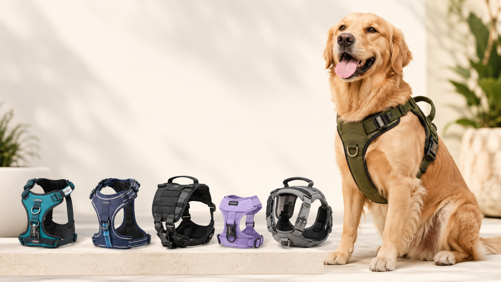 Dog harnesses for walking, training, travel, and everyday pet safety