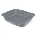 Ying Tutu 1 Pack of Extra Large Cat Litter Box (ABS Material), Low Entry Senior Litter Pen for Geriatric Kitty Big Cats, Jumbo Pet Safe Litter Boxes Tray for Indoor Pets Potty (Gray, 24" L x 20" W)