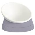 Hi, Ravitat Elevated Cat Bowl, Adjustable Raised Slanted Food Bowl for Cats and Small Dogs, Wide Shallow PP Dish with TPR Non Slip Base, Whisker Friendly, 17 oz