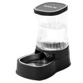 Automatic Gravity Water Dispenser for Dogs, 1Gallon Stainless Steel Dog and Cat Water Bowl Dispenser, Dog Water Fountain Dispenser for Small&Medium Dogs, Cats, Puppies(Black)