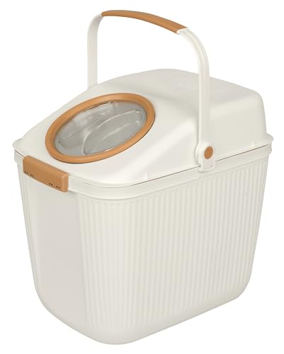 Harry Barker Lightweight Airtight Pet Food Storage Container, Eco-Friendly Recycled Plastic with Easy-Access Lid, Holds up to 25 lb Dry Dog or Cat Food