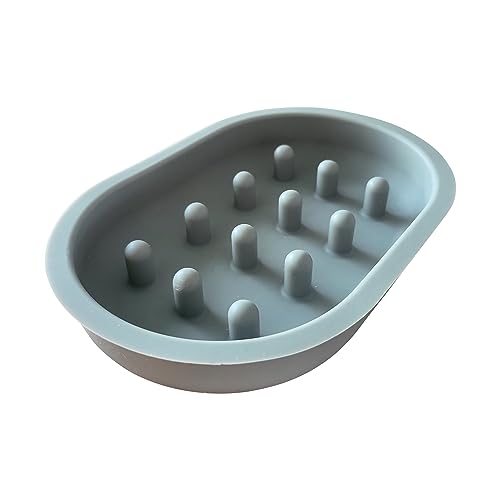 EasyFeastFurryBowls Slow Feeder Bowl - Compatible with Sureflap Surefeed Feeders, BPA & Silicone, Non-Slip, Dishwasher Safe, Promotes Healthy Eating, Cat, Small & Med Breed, Gray
