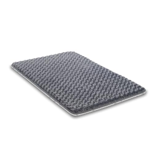Dog Bed for Crate Pad High Resilience Foam Crate Pad Mat for Medium Large Dogs Washable Anti-Slip, Outdoor, 35" x 22",Dark Gray