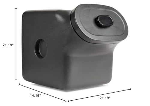 Reddy by Petco Black Airtight Food Storage Container for Dogs Large 50 lbs.