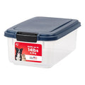 IRIS USA Airtight Dog Food Storage Container, Up to 14 lbs, Dog Cat Bird and Other Pet Food Treats Storage Bin, Dog Cat Wet Food Cans, Keep Fresh, BPA Free, Stackable, Navy