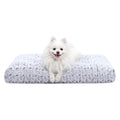 KSIIA Washable Dog Bed Deluxe Plush Dog Crate Beds Comfy Kennel Pad Anti-Slip Pet Sleeping Mat for Large, Jumbo, Medium, Small Dogs Breeds, 23" x 18", Gray