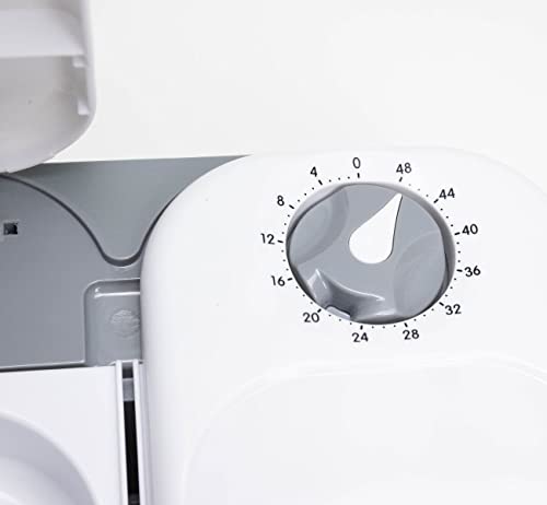 Closer Pets C200 2 Meal Timer-Controlled Automatic Pet Feeder - for Cats and Small Dogs, Wet or Dry Food, Stainless Steel Bowl Inserts and Ice Pack, up to 14 oz Each, White