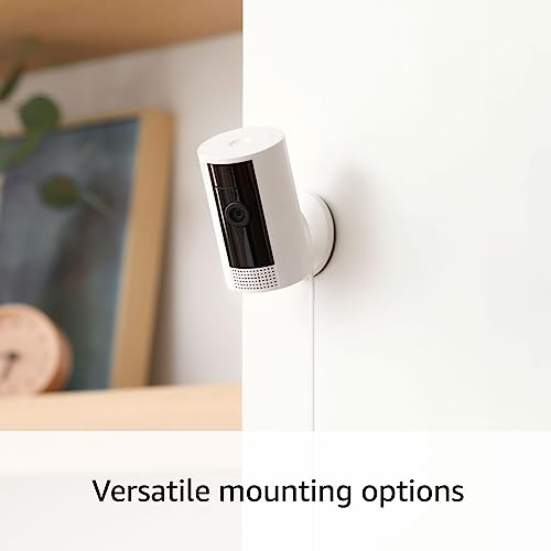 Like-New Ring Indoor Cam, Home or business security in 1080p HD video, White