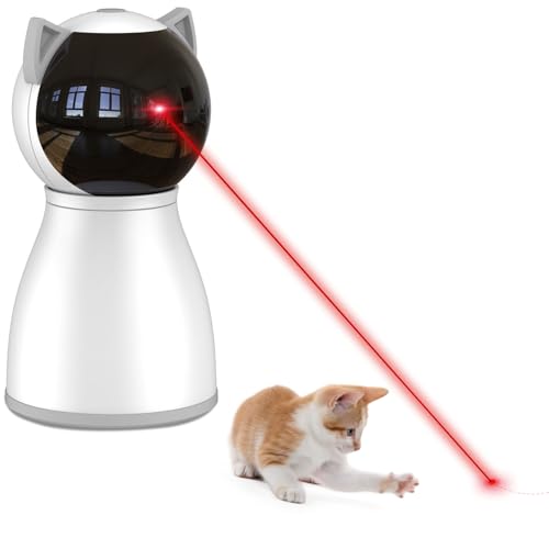 YVE LIFE Cat Toys Laser for Indoor Cats,The 4th Generation Real Random Trajectory Motion Activated Rechargeable Automatic Cat Laser Toy,Interactive Cat Toys for Bored Indoor Cats/Kittens