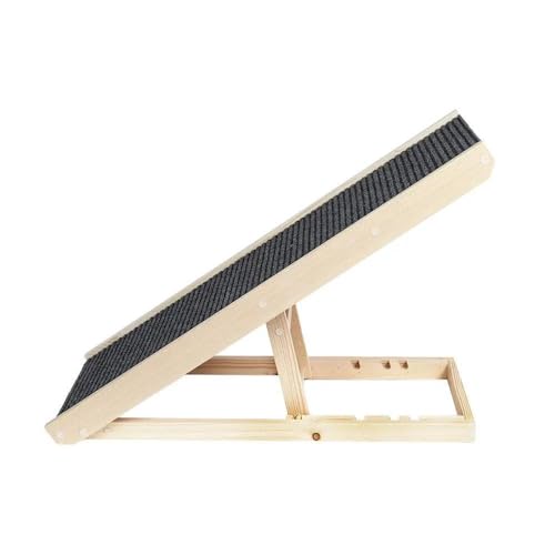 Alpha Paw Pawramp - The Original Dog Ramp for Couch & Bed - Foldable & Portable Pet Ramp for Small & Large Dogs (up to 80 lbs), 4 Adjustable Heights, Senior Dog Friendly, Natural Finnish Wood