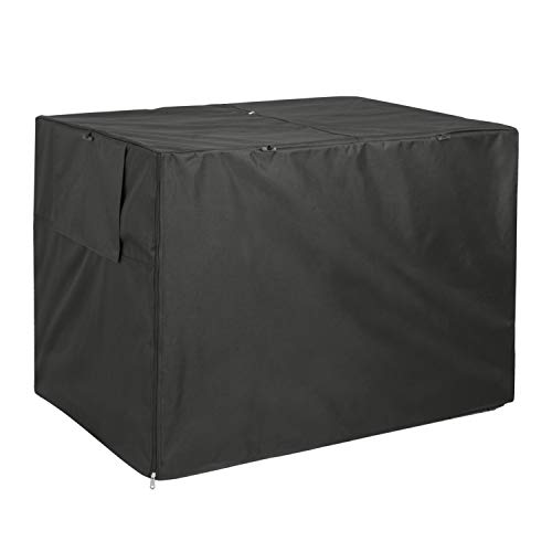 Explore Land Dog Crate Cover Heavy Duty Polyester Pet Kennel Sunshade Universal Fit for 42 inches Wire Cage (Black)