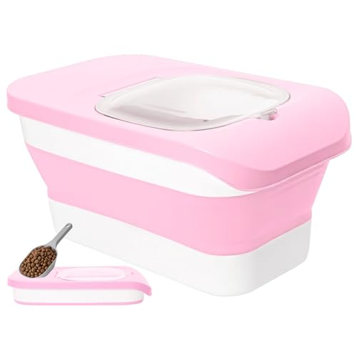 DDMOMMY 10-13 Lbs Dog Food Container, Collapsible Pet Food Storage Containers with Airtight Lid, Pet Food Scoop, Dog Food Storage Container Dry Food for Dog, Cat