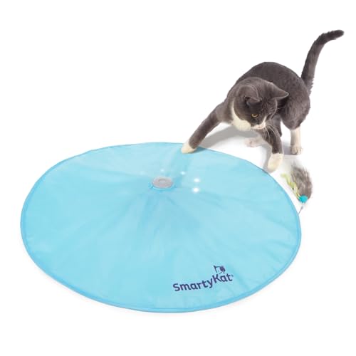 SmartyKat Hot Pursuit Electronic Concealed Motion Cat Toy, Unpredictable Erratic Movement Mimics Prey for Active Hunting for Cats & Kittens, Battery Powered
