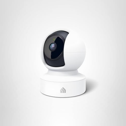 Kasa 2K+ Indoor Pan/Tilt Wired Security Camera - Works as a Baby Monitor & Pet Camera, Motion Detection & Tracking, 2-Way Audio, Night Vision, Subscription-Free Local Storage or Optional Cloud, KC410S