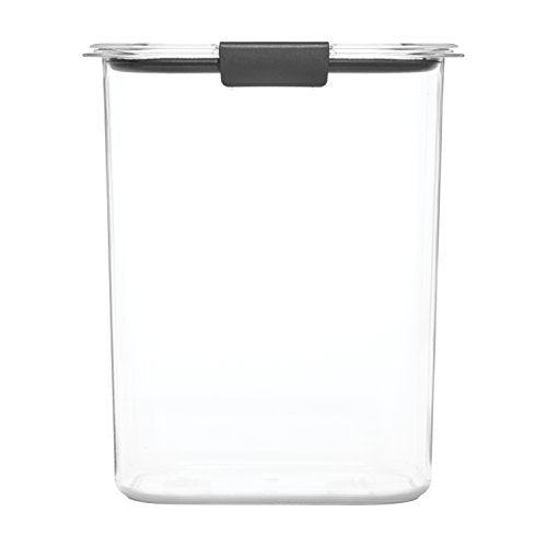 Rubbermaid Brilliance 16-Cup Airtight Food Storage Container with Lid Clear/Grey - optimal for pantry organization flour sugar and food storage