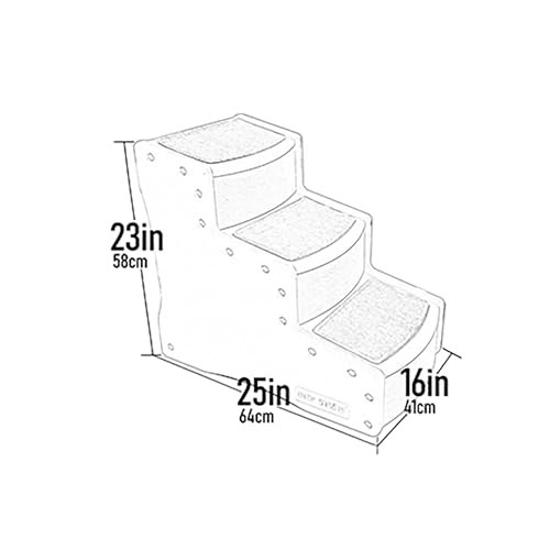 Pet Gear Easy Step III Pet Stairs, 3 Step for Cats/Dogs, Removable Washable Carpet Treads, for Pets Up to 150lbs, No Tools Required, Available in 9 Colors, Coffee Bean