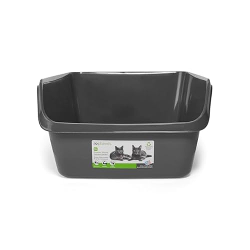 So Phresh by Petco Scatter Shield High-Back Litter Box Charcoal X-Large 24" L X 18" W X 10" H