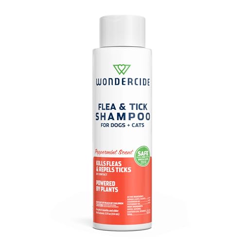 Wondercide - Flea & Tick Shampoo for Dogs and Cats - Flea and Tick Killer Treatment with Natural Essential Oils - for Pets Over 4 Months - Powered by Plants - 12 Fl oz