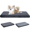 EMPSIGN Stylish Dog Bed Mat Dog Crate Pad Mattress Reversible (Cool & Warm), Water Proof Linings, Removable Machine Washable Cover, Firm Support Pet Crate Bed for Small to XX-Large Dogs, Grey