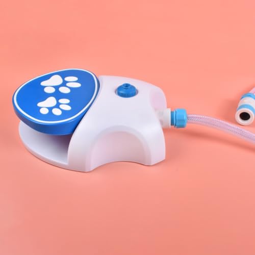 Dog Water Fountain Step On, Activated Dog Sprinkler, Outdoor Pet Drinking Dispenser, Dog Water Toy, Fresh Water Feeder with Hose for Small & Large Dogs Cats