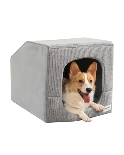 Hovicaed Indoor Dog House for Extra Large Medium Small Sized Dogs - Dog Tent with Washable Removable Cover, Pet Orthopedic Dog Cave Bed Egg-Crate Foam Cushion, Inside Dog House Large Space(L)