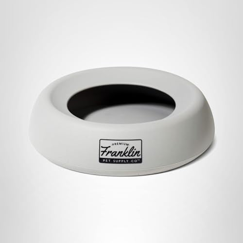 Franklin Pet Supply Co. Spill Proof Pet Bowl - No Splash Travel Water + Food Dish for Dogs + Cats - Portable - 16 oz. - BPA Free