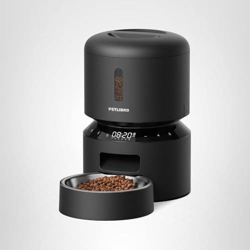 PETLIBRO Automatic Cat Feeder – 3L Programmable Pet Food Dispenser with Airtight Storage, Timed Portion Control, Voice Meal Call & Dual Power Supply, Clog-Free Healthy Feeding for Cats & Small Dogs