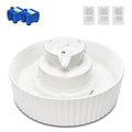 Ceramic Cat Water Fountain, 2.1L/71oz Cupcake Pet Water Fountain for Dog and Cat Indoor, 2 Ultra Quiet Pumps & 3 Filters