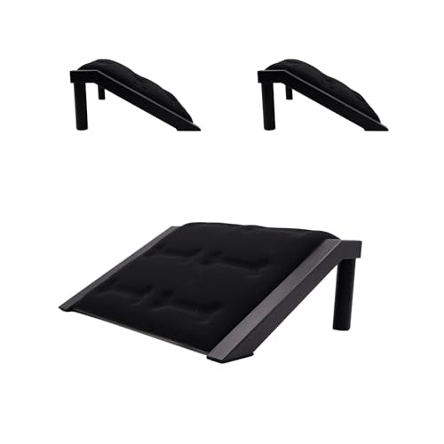 Dog Ramp for Stairs, Heavy Duty Metal Frame Non-Slip Pet Ramp with Sponge Padding Surface, 200 lbs Capacity, Safe Climbing for Small, Senior & Short-Legged Dogs (Bone-2 Pack)