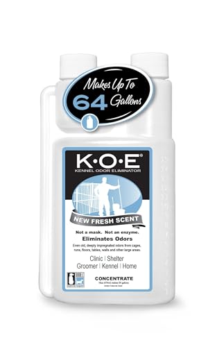 Odorcide K.O.E Kennel Odor Eliminator Concentrate, Fresh Scent, 16 oz - Non-Enzymatic Formula for Cages, Runs, Home and Kennel Use