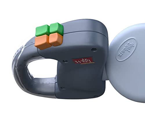 Wigzi - 2025 Edition - 2 Dog Retractable Leash – Featuring Our Incredible Silicone Gel Handle - No Tangle Engineering. Each Dog 50 lb up to 10 ft Distance. Lock and Unlock Easily. Reflective Webbing.