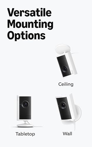 Ring Indoor Cam Plus (newest model), Home or business security, Retinal 2K for crisp, true-to-life video quality, 4x Enhanced Zoom, Low-Light Sight, White