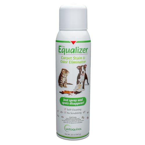 Vetoquinol Equalizer - Pet Carpet Cleaner & Stain Remover Support - Aids with Eliminating Odors - Multi-Surface Cleaner for Carpet, Cars & Furniture - Easy-to-Spray Spot Cleaner - 20oz