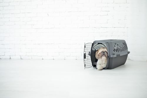 Petmate Pet Porter Dog Kennel 24", Dark Gray & Black, for Pets 15-20lbs