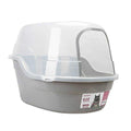 Petphabet Jumbo Hooded Cat Litter Box, Extra Large Gray