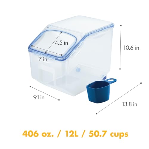 Lock & Lock Bulk Storage Bins Food Storage Container with Wheels (50.72-Cup)