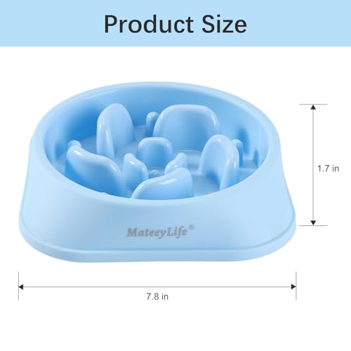 MateeyLife Slow Feeder Dog Bowls 2PCS, Anti-Choking Puzzle Dog Food Bowls, Anti-Slip Interactive Feeding Slow Down Eating, Bloat Stop Maze Dishes for Medium Breeds