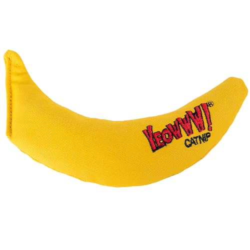 Yeowww! Catnip Chi-CAT-a Banana Toy for Cats - 7 Inches - Durable Cotton Twill - Made in the USA - Stuffed with Organically Grown Catnip