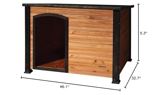 PRECISION PET PRODUCTS Extreme Outback Log Cabin Dog House, Large, Natural Wood (7027013)