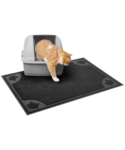 Mr. Pen- Large Cat Litter Mat, 23”x 35”, Black Cat Litter Box Mat, Cat Litter Mat Litter Trapping Mat, Cat Mats for Litter Large, Litter Mat for Litter Box, Large Litter Mat