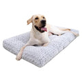 KSIIA Washable Dog Bed Deluxe Plush Dog Crate Beds Comfy Kennel Pad Anti-Slip Pet Sleeping Mat for Large, Jumbo, Medium, Small Dogs Breeds, 41" x 27", Gray