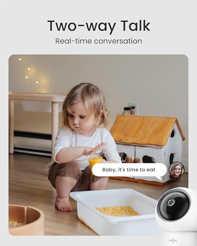 youkey 2.5K Indoor Camera, No Monthly Fees, Pan-Tilt, 360° Dog/Pet Camera for Home Security with Phone App, 5G/2.4G WiFi 6, Human/Pet/Baby Crying Detection, Auto Tracking, Two-Way Audio, Night Vision