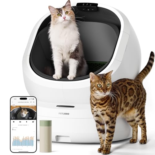 PETLIBRO Automatic Litter Box with AI-Camera Waste Analysis, Auto Odor-Control Self Cleaning Litter Box, Large Open-Top Luma Smart Litterbox with Multi-Cats Recognition, Usage Tracking, Safety Sensors