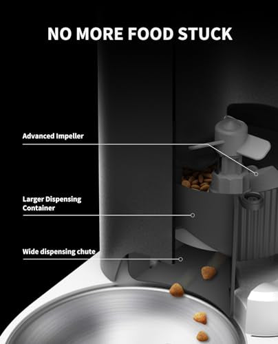 PETKIT Automatic Cat Feeder, 2.4G WiFi Automatic Dog Feeder, App Control Pet Food Dispenser with Triple Fresh-Lock System, Up to 10 Meals Per Day, Schedule Feeding, Food Shortage Alert, 3L Capacity