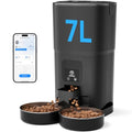 PAPIFEED Automatic Cat Feeder 2 Cats, 2.4G WiFi Cat Food Dispenser with App, 7L Slow Feeder Timed Cat Feeder for Dry Food, 10 Meals/Day, 12 Portions/Meal, Smart Pet Feeder for Small Dog